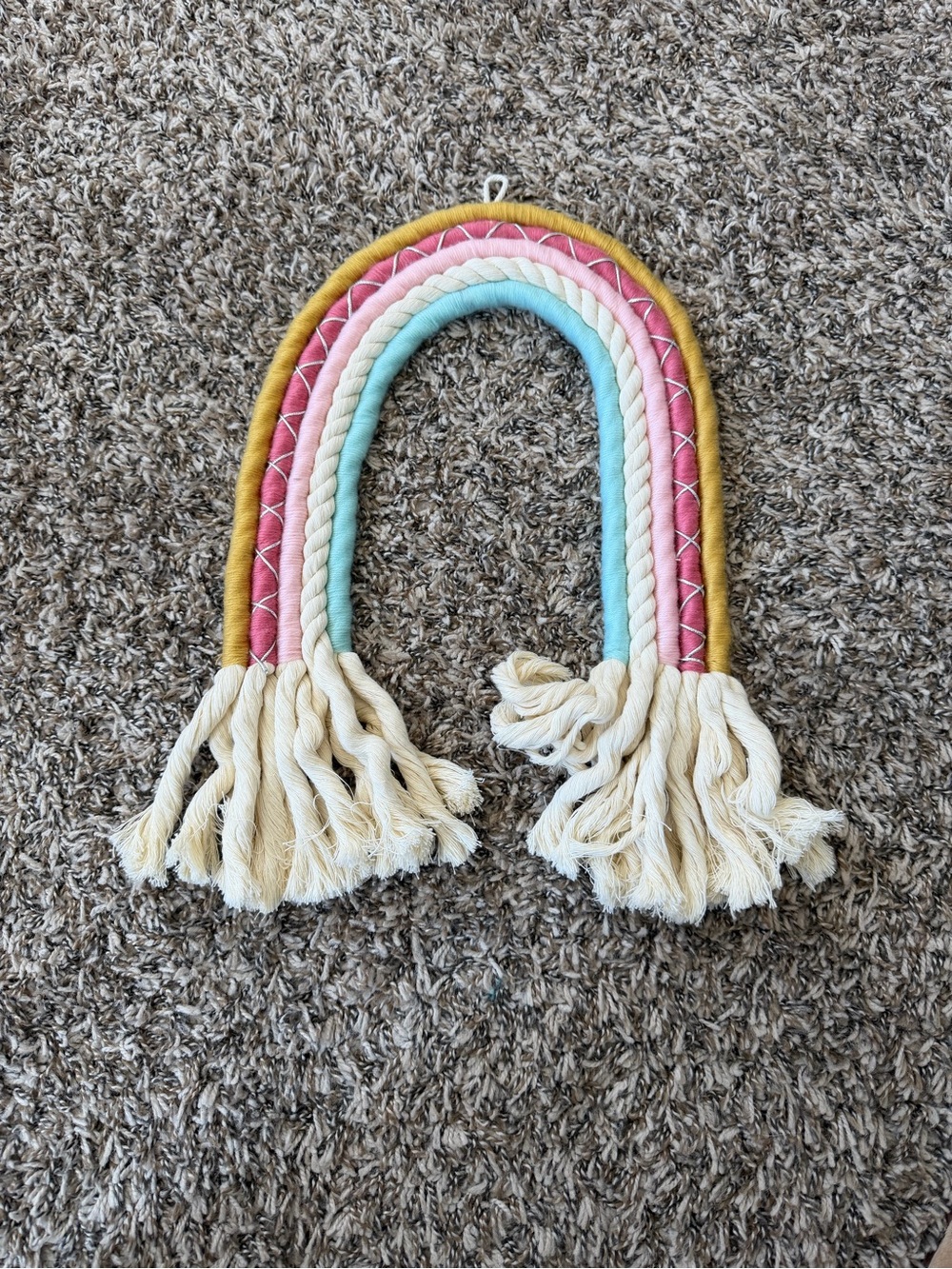 Target Cotton Rainbow Wall Hanging - Pink, Mint & Mustard